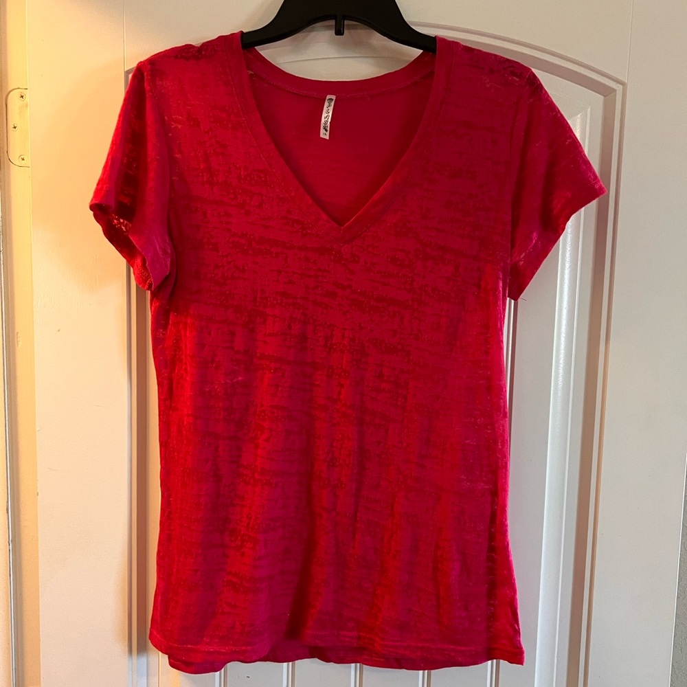 Pink V Neck Top